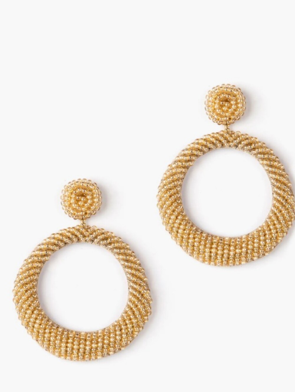 Deepa Gurnani Asta Beaded Frontal Hoop Earrings